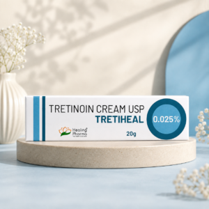 Tretiheal 0.025% Dubai Tretiheal 0.025% 20g Tretinoin Cream USP tube for sensitive skin in Dubai